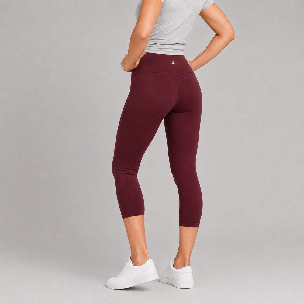 Lululemon Wunder Under Crop Hi-Rise 21" Deep Luxe Women's 4 W6AG0S - Picture 2 of 6
